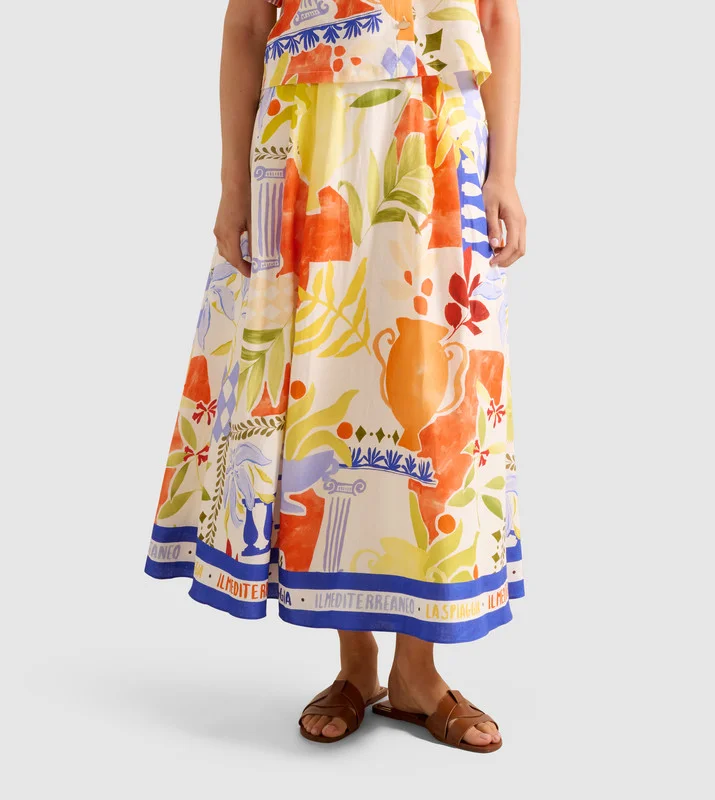 forever new PERLA Printed Midi Skirt